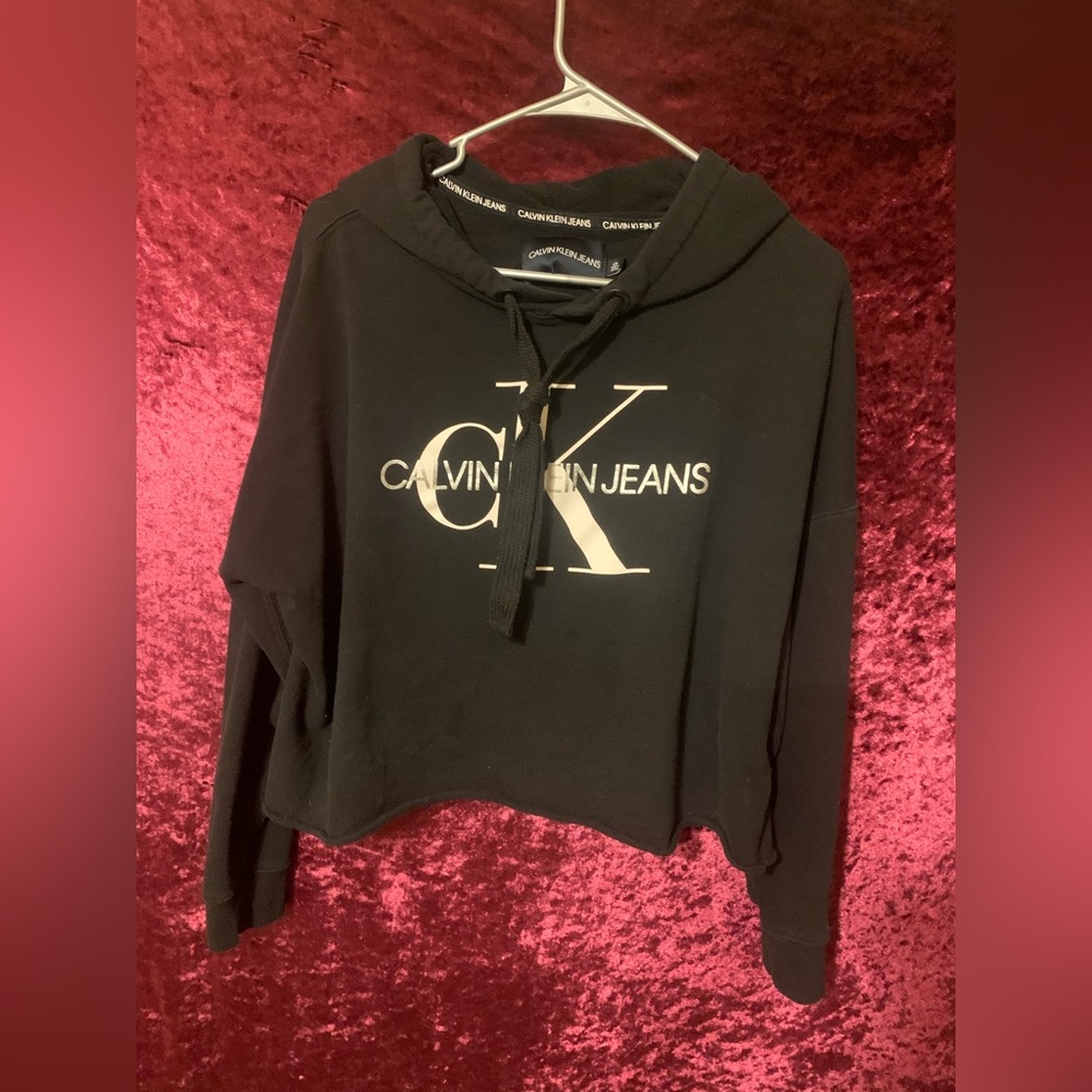 CK cropped hoodie